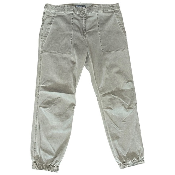 Elliot Lauren NWT Women’s Size 12 Khaki Tan Olive Surplus Cotton Joggers Pants - Picture 1 of 9